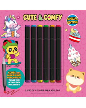 CUTE & COMFY COLORING BOOK FOR ADULTS - SPECIAL EDITION - LIVRO DE COLORIR ADULTO