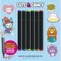 CUTE & COMFY COLORING BOOK FOR ADULTS - SPECIAL EDITION - LIVRO DE COLORIR ADULTO