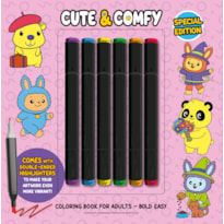 CUTE & COMFY COLORING BOOK FOR ADULTS - SPECIAL EDITION - LIVRO DE COLORIR ADULTO