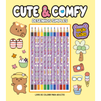 CUTE & COMFY DESENHOS SIMPLES - EDIÇÃO DE LUXO - 12 LÁPIS DE COR