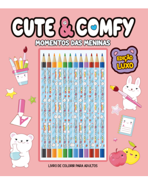 CUTE & COMFY DESENHOS SIMPLES - EDIÇÃO DE LUXO - 12 LÁPIS DE COR