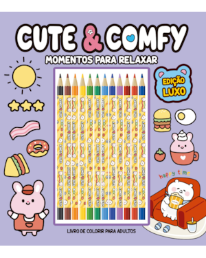 CUTE & COMFY MOMENTOS DAS MENINAS - EDIÇÃO DE LUXO - 12 LÁPIS DE COR