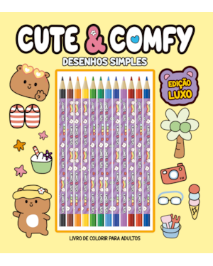 CUTE & COMFY MOMENTOS PARA RELAXAR - EDIÇÃO DE LUXO - 12 LÁPIS DE COR