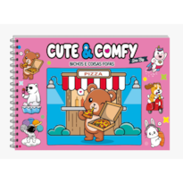 CUTE & COMFY SÉRIE BIG - BICHINHOS E COISAS FOFAS: LIVRO DE COLORIR ADULTO - CAPA DURA COM ESPIRAL