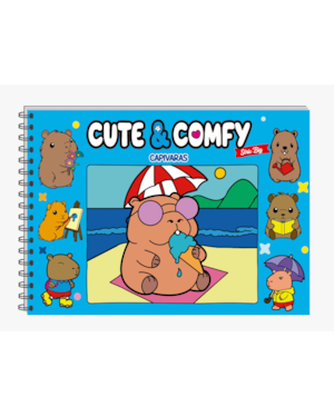 CUTE & COMFY SÉRIE BIG - CAPIVARAS - LIVRO DE COLORIR ADULTO - CAPA DURA HOLOGRÁFICA