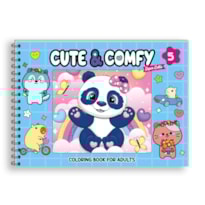 CUTE & COMFY SUPER EXTRA EDIÇÃO 05 - LIVRO DE COLORIR ADULTO - CAPA DURA HOLOGRÁFICA