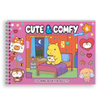CUTE & COMFY SUPER EXTRA EDIÇÃO 06 - LIVRO DE COLORIR ADULTO - CAPA DURA HOLOGRÁFICA
