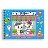 CUTE & COMFY SUPER EXTRA EDIÇÃO 07 - LIVRO DE COLORIR ADULTO - CAPA DURA HOLOGRÁFICA
