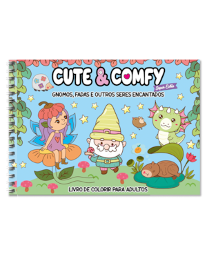 CUTE & COMFY SUPER EXTRA - LIVRO DE COLORIR ADULTO - CAPA DURA HOLOGRÁFICA