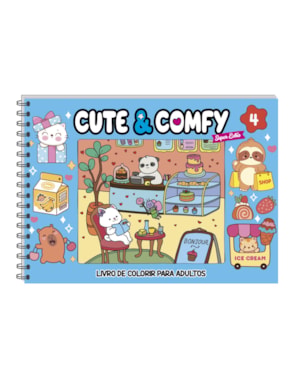 CUTE & COMFY SUPER EXTRA - LIVRO DE COLORIR ADULTO - CAPA DURA HOLOGRÁFICA