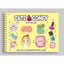 CUTE & COMFY SUPER SPECIAL EDIÇÃO 12 - LIVRO DE COLORIR ADULTO - DIA DE SKIN CARE - CAPA HOLOGRÁFICA
