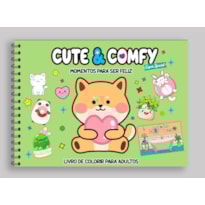 CUTE & COMFY SUPER SPECIAL EDIÇÃO 13 - LIVRO DE COLORIR ADULTO - MOMENTOS PARA SER FELIZ - CAPA HOLOGRÁFICA