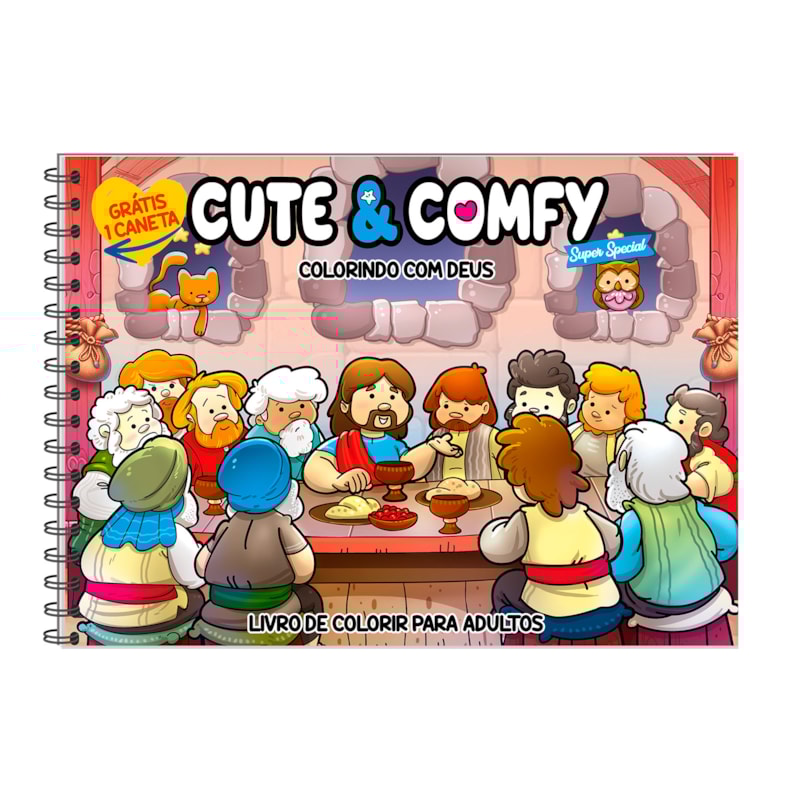 CUTE & COMFY SUPER SPECIAL - LIVRO DE COLORIR ADULTO - COLORINDO COM DEUS - ACOMPANHA 1 CANETA
