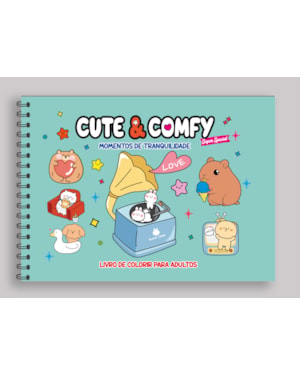 CUTE & COMFY SUPER SPECIAL - LIVRO DE COLORIR ADULTO - MOMENTOS DE TRANQUILIDADE - CAPA HOLOGRÁFICA
