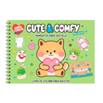CUTE & COMFY SUPER SPECIAL - LIVRO DE COLORIR ADULTO - MOMENTOS PARA SER FELIZ - ACOMPANHA 1 CANETA