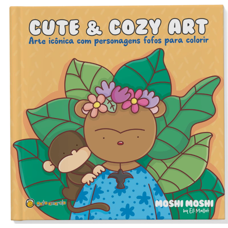 Cute & Cozy Art: Arte icônica com personagens fofos para colorir