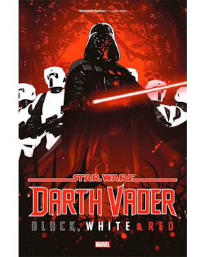 Darth vader: preto, branco e vermelho