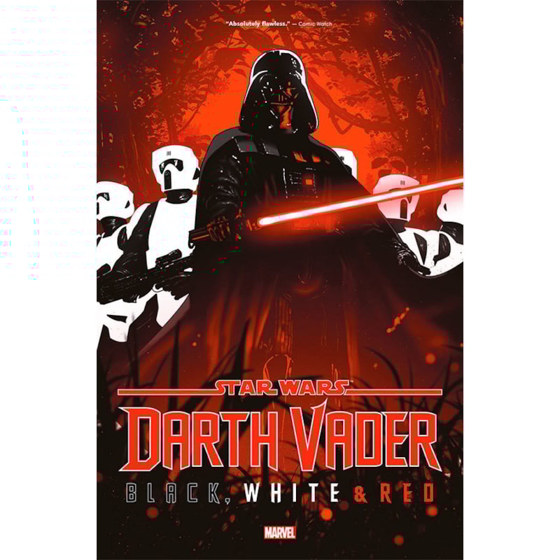 Darth vader: preto, branco e vermelho