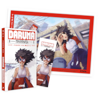 DARUMA: PERSEVERANÇA + PÔSTER + MARCADOR - PRIMEIRO VOLUME DA SÉRIE "DARUMA", DE MONGE HAN E VENCEDOR DO TROFÉU HQMIX