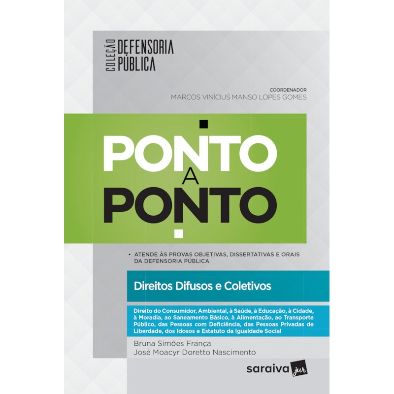 DEFENSORIA PÚBLICA PONTO A PONTO - 1ª EDIÇÃO DE 2017: DIREITOS DIFUSOS E COLETIVOS