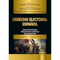 DERECHO ELECTORAL ESPAÑOL - TEORÍA Y PRÁCTICA - COLECCIÓN DERECHO CONSTITUCIONAL - DIRECTOR: DAVID VALLESPÍN PÉREZ - COORDINADORA: ARGELIA QUERALT JIMÉNEZ