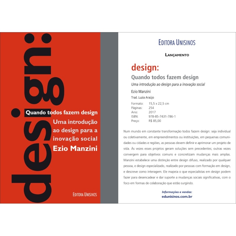 DESIGN - QUANDO TODOS FAZEM DESIGN - UMA INTRODUÇÃO AO DESIGN PARA A INOVAÇÃO SOCIAL