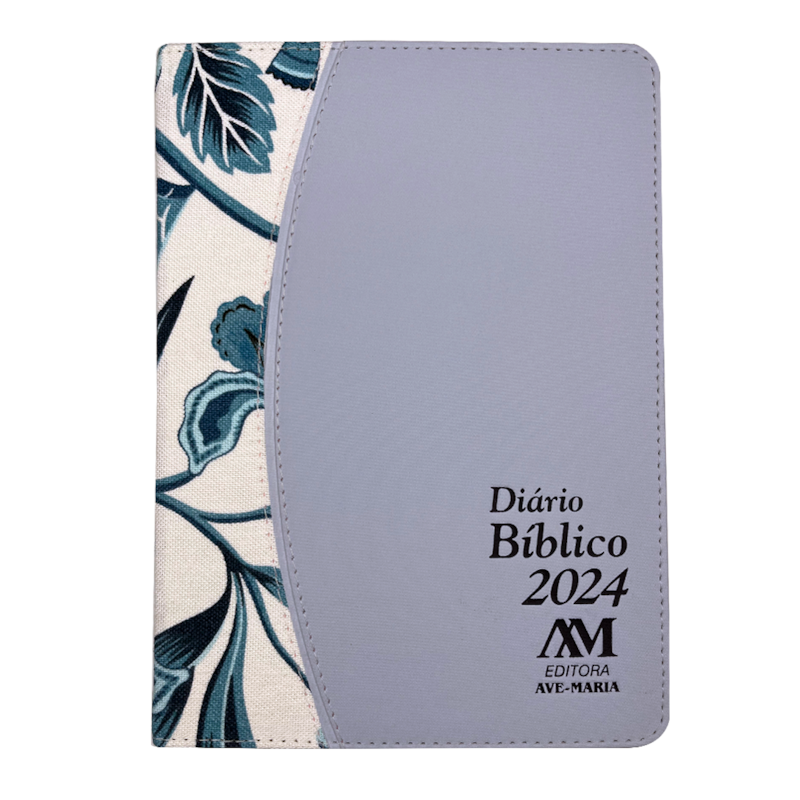 DIÁRIO BÍBLICO 2024 - LUXO AZUL FLORAL