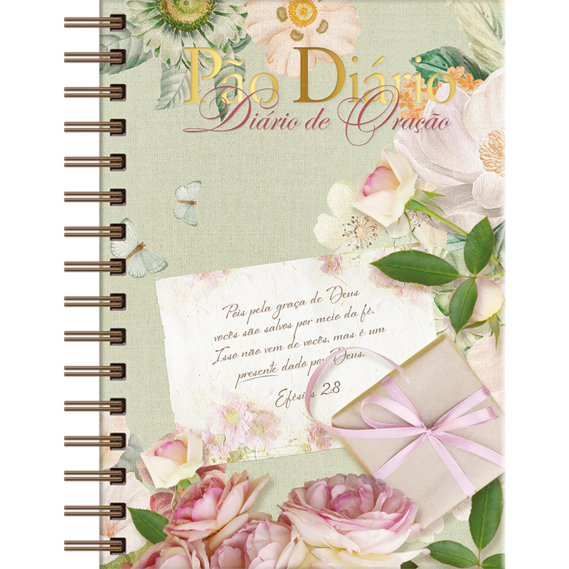 Diário de oração - Pão Diário - Graça de Deus - Devocional diário: Um diário com 365 reflexões com espaço para anotações
