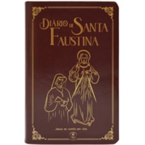 DIÁRIO DE SANTA FAUSTINA CAPA EM MATERIAL SINTÉTICO MARROM