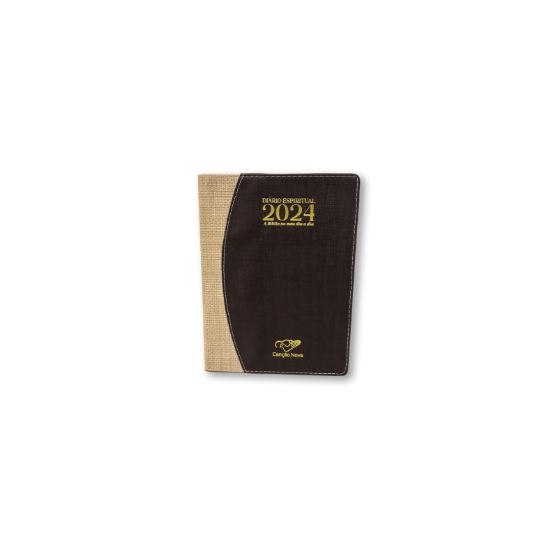 DIÁRIO ESPIRITUAL LUXO 2024 - A BÍBLIA NO MEU DIA A DIA - PALHA BEGE - DUNE MARROM