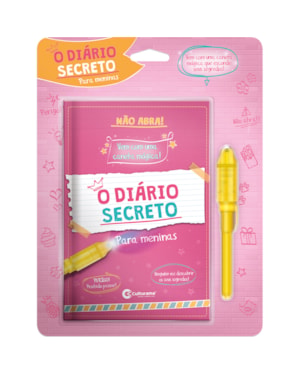 DIÁRIO SECRETO COM CANETA MÁGICA - ROSA