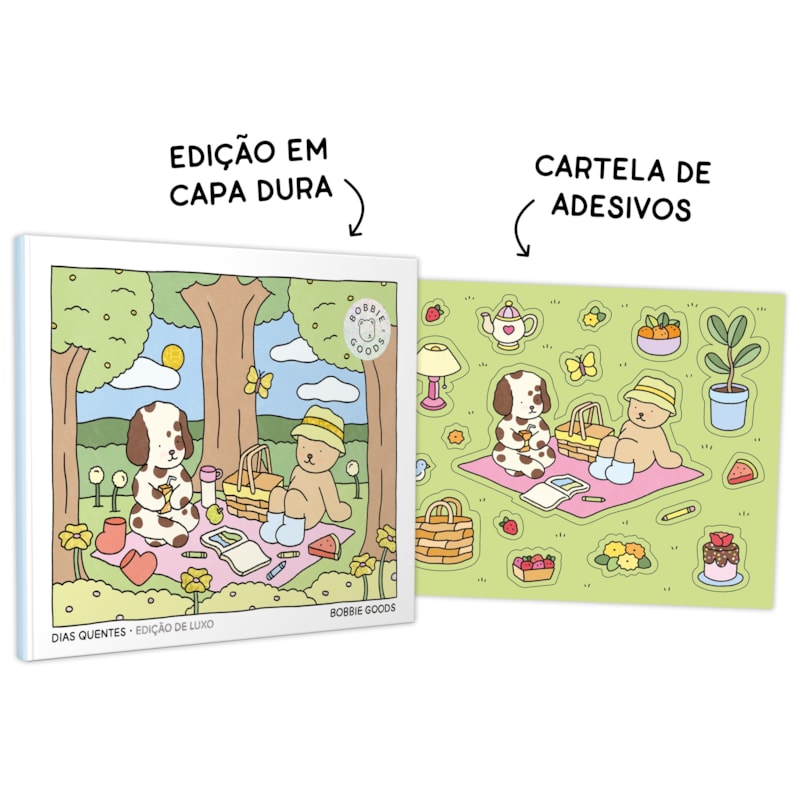 DIAS QUENTES (SPRING-SUMMER): LIVRO DE COLORIR OFICIAL BOBBIE GOODS - EDIÇÃO EM CAPA DURA COM CARTELA DE ADESIVOS