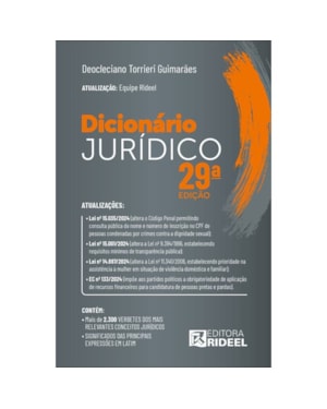 DICIONÁRIO JURÍDICO - 29ª EDIÇÃO