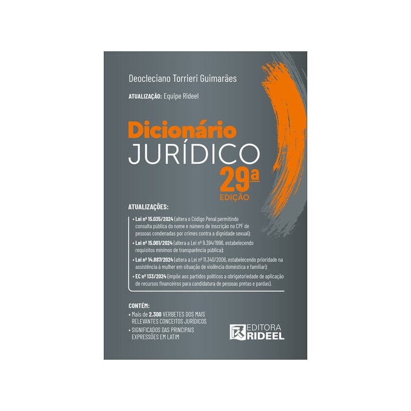 DICIONÁRIO JURÍDICO - 29ª EDIÇÃO