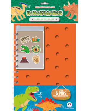 DINOS - LEIA E COLECIONE - DIÁRIO COM PINS