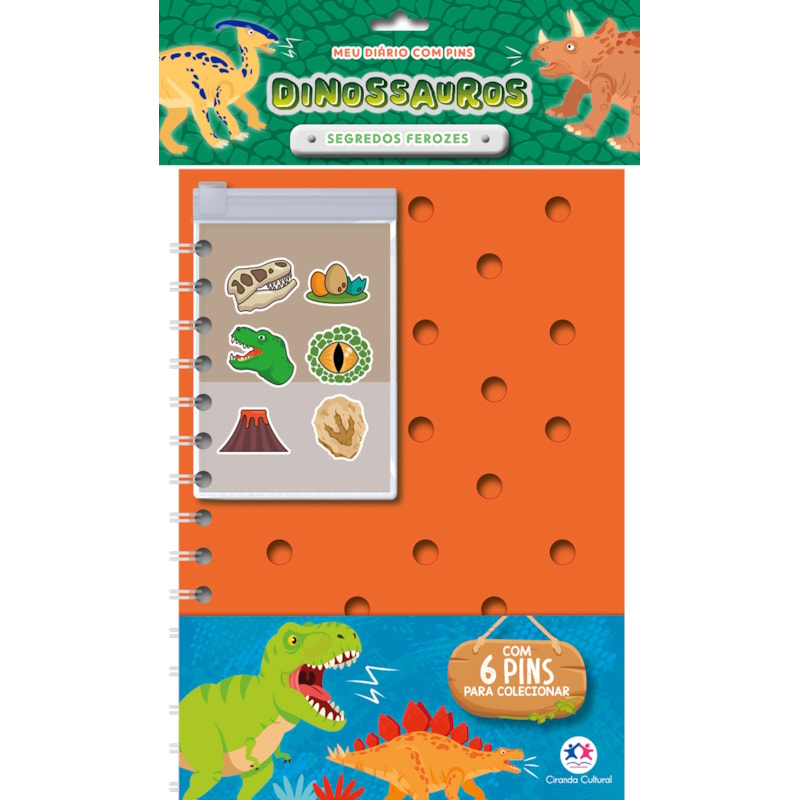 DINOS - LEIA E COLECIONE - DIÁRIO COM PINS
