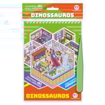 DINOSSAUROS COM ADESIVOS 3D