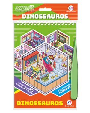 DINOSSAUROS COM ADESIVOS 3D