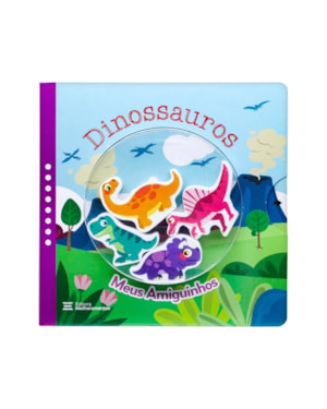 DINOSSAUROS (LIVRO + 4 PERSONAGENS DE MADEIRA): MEUS AMIGUINHOS