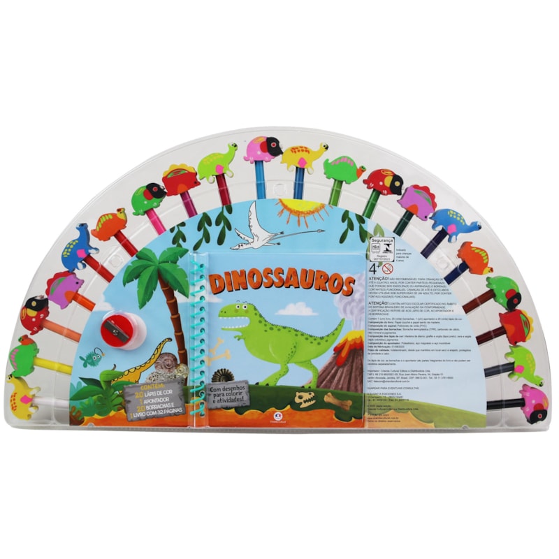 DINOSSAUROS - LIVRO COM ATIVIDADES E DESENHOS PARA COLORIR