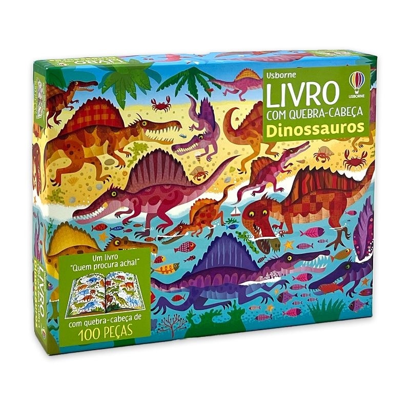 DINOSSAUROS: LIVRO COM QUEBRA-CABEÇA