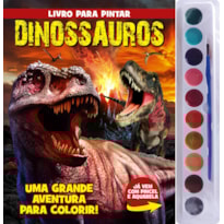 DINOSSAUROS LIVRO PARA PINTAR COM AQUARELA