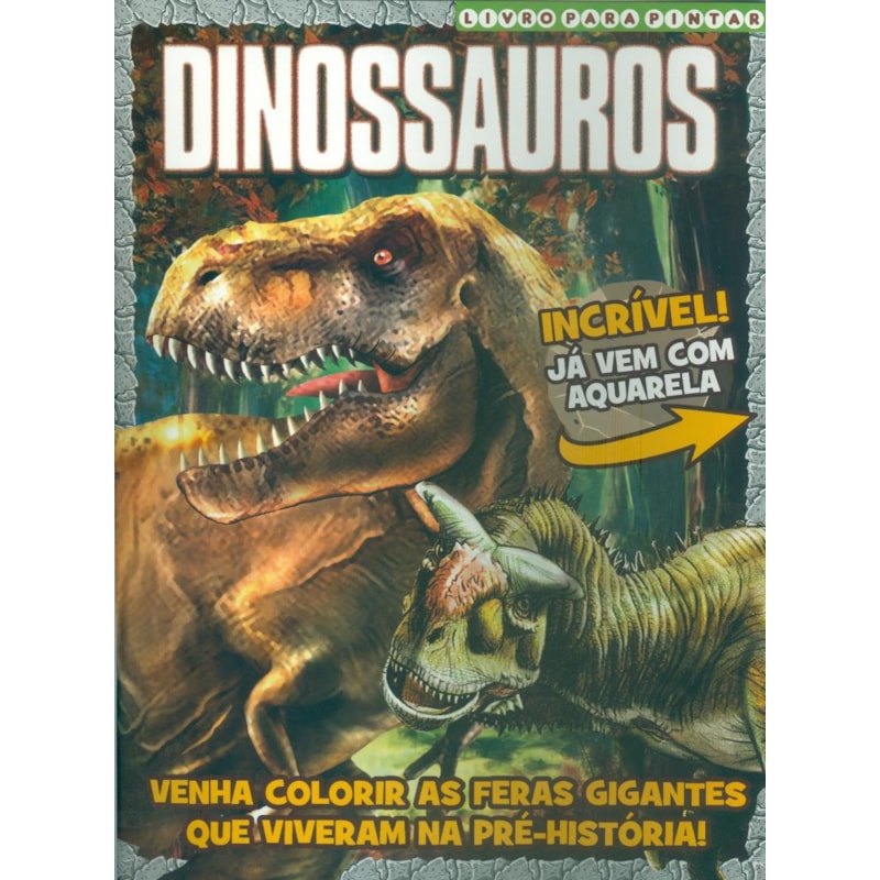 DINOSSAUROS LIVRO PARA PINTAR COM AQUARELA