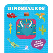 DINOSSAUROS - LIVRO SENSORIAL DE PANO PARA BEBÊS