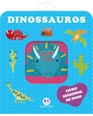 DINOSSAUROS - LIVRO SENSORIAL DE PANO PARA BEBÊS