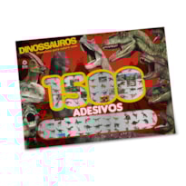 DINOSSAUROS PRANCHETA PARA COLORIR COM 1500 ADESIVOS
