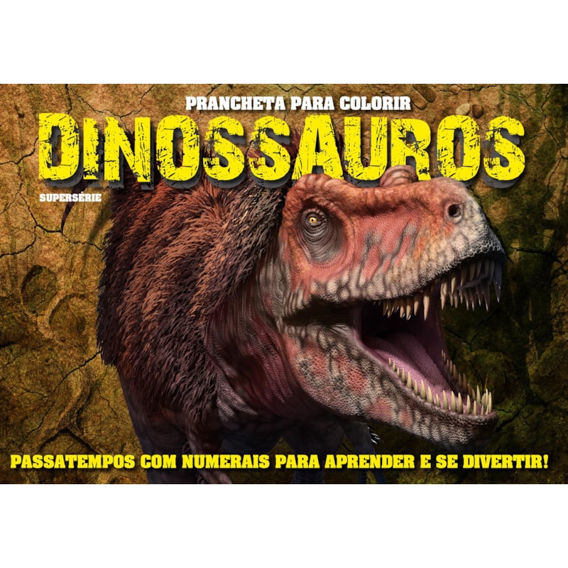 DINOSSAUROS - PRANCHETA PARA COLORIR SUPERSÉRIE 12 - NÚMERAIS