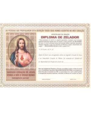 DIPLOMA DO APOSTOLADO DA ORAÇÃO ZELADOR