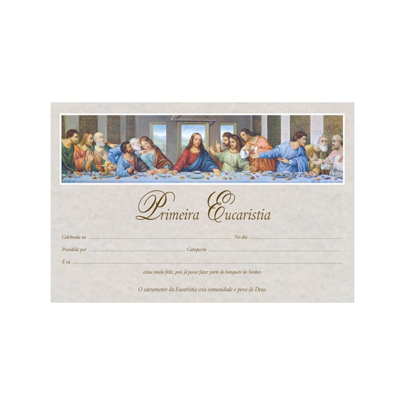 DIPLOMA PRIMEIRA EUCARISTIA