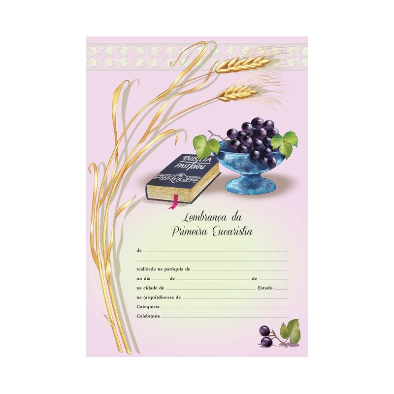 DIPLOMA PRIMEIRA EUCARISTIA